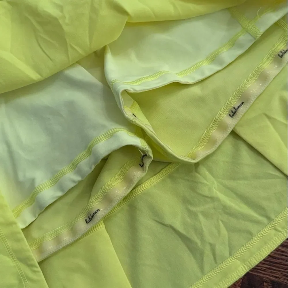 New Lululemon Pace Rival Mid-Rise Skirt Highlight Yellow Size 8